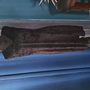 Rumies- Black Crushed Velvet Dress - NWT